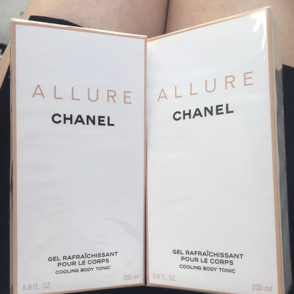 Chanel 6.8oz Allure gold/vitamins body tonic